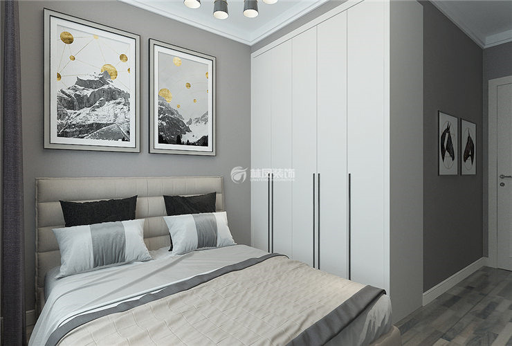 現(xiàn)代風格臥室入墻式衣柜裝修案例