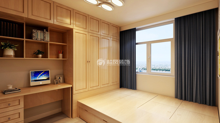 小面積臥室書(shū)桌柜設(shè)計(jì)裝修案例