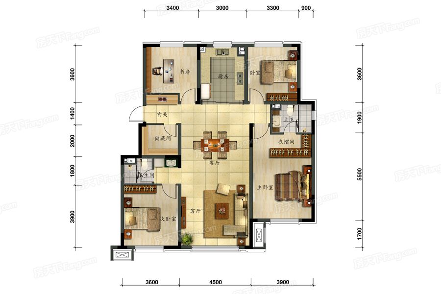 萬(wàn)科西華府135㎡戶型圖