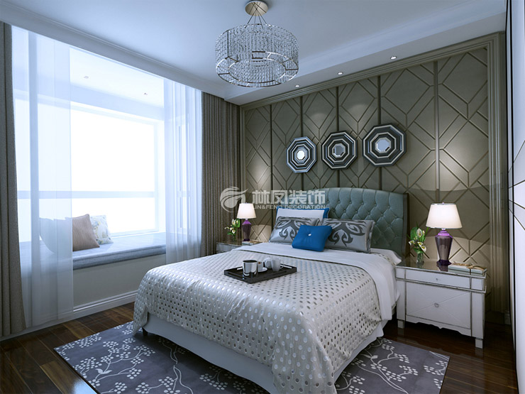 臥室背景墻護(hù)墻板設(shè)計裝修效果圖