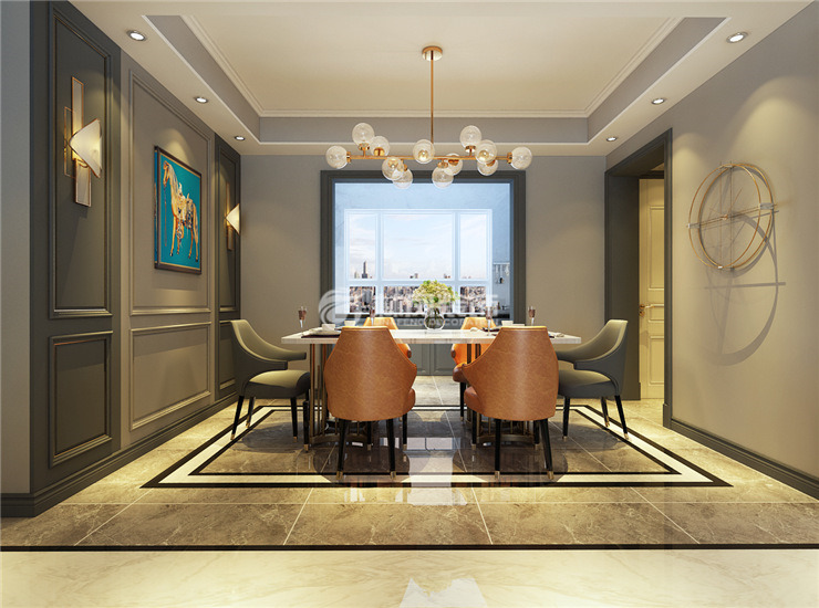 融創(chuàng)融公館120㎡餐廳裝修效果圖