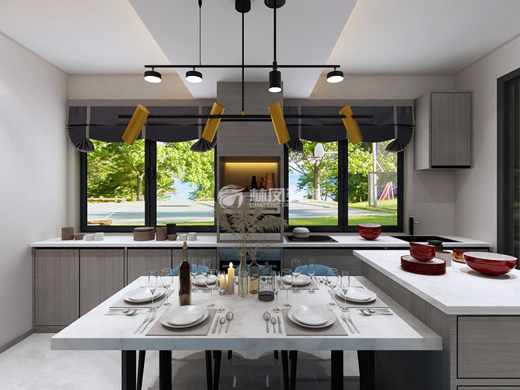 開放式廚房設(shè)計(jì)裝修效果圖