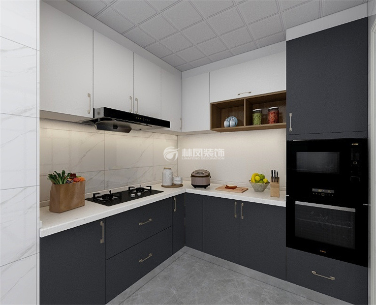 廚房嵌入式電器設(shè)計裝修效果圖
