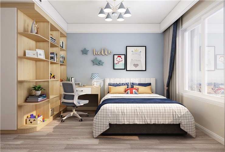 北歐風(fēng)格書柜設(shè)計(jì)裝修效果圖