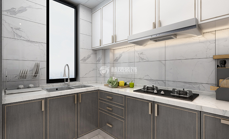 輕奢風格廚房裝修效果圖
