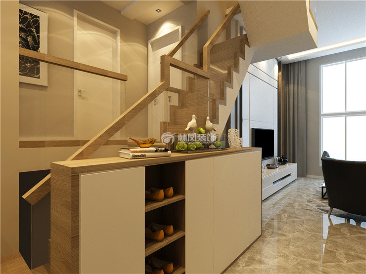 北歐風(fēng)格樓梯下方空間設(shè)計裝修效果圖