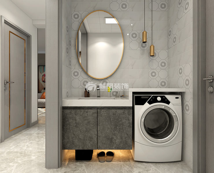 現(xiàn)代風(fēng)格衛(wèi)生間二分離設(shè)計裝修效果圖