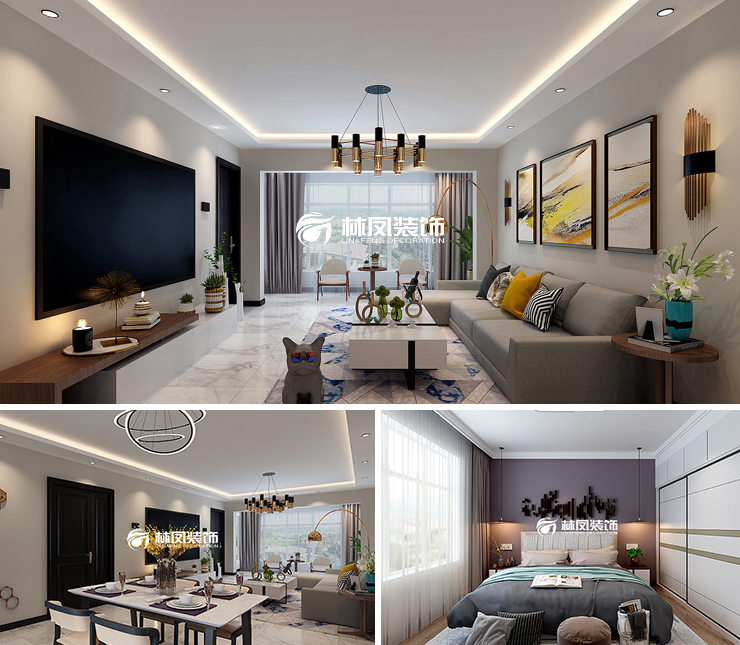 中糧花熙祥云164平現(xiàn)代簡約風(fēng)格裝修效果圖