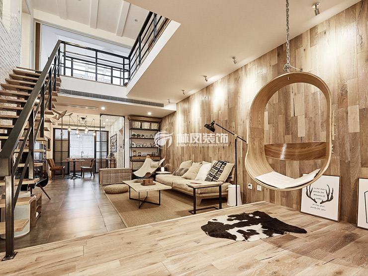 工業(yè)風地臺設(shè)計裝修效果圖