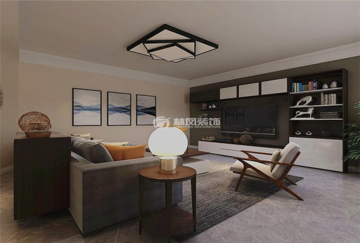 現(xiàn)代風格客廳沙發(fā)不靠墻設計裝修效果圖