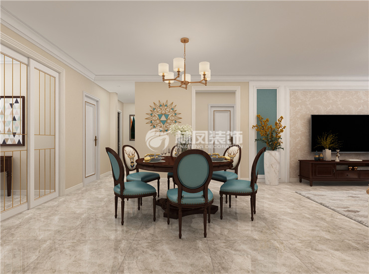 美式風(fēng)格餐廳踢腳線設(shè)計裝修效果圖