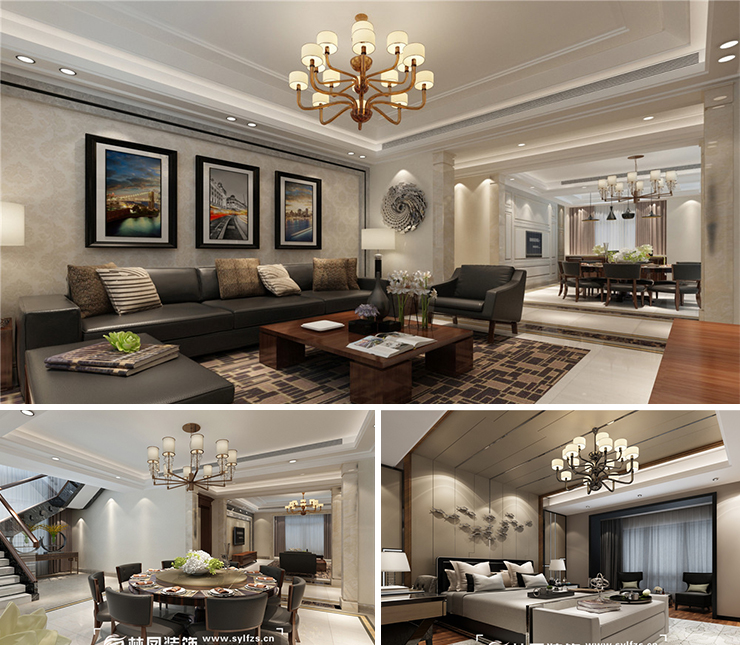 華潤(rùn)置地悅璽 286平 港式風(fēng)格裝修效果圖