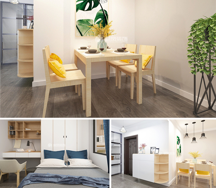 萬(wàn)科圣豐?翡翠之光 93平 北歐風(fēng)格裝修效果圖