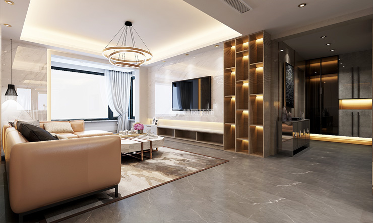 現(xiàn)代輕奢風(fēng)格窗簾選擇裝修效果圖