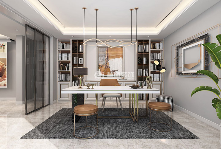 輕奢風(fēng)格書房裝修效果圖
