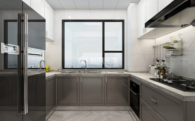 輕奢風格廚房裝修效果圖