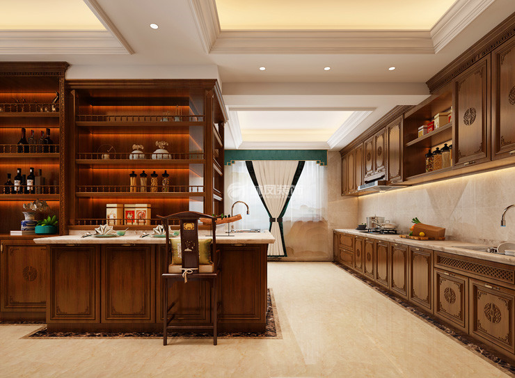 美式風格餐廳燈光設(shè)計裝修效果圖