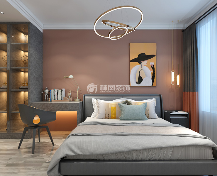 簡約現(xiàn)代臥室梳妝臺(tái)布局