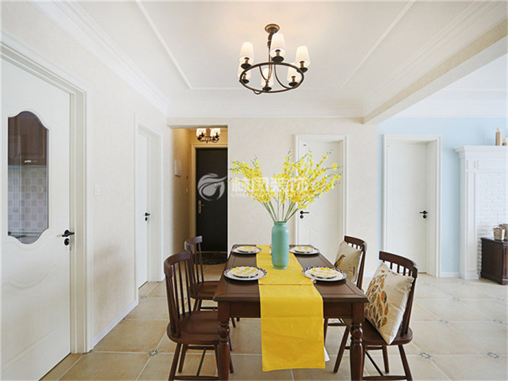 金地藝境-135平-美式風(fēng)格-餐廳（5）（實景）.JPG