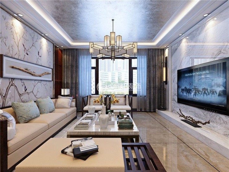 玉祥明居-113平-現(xiàn)代中式風格-客廳 (2).jpg