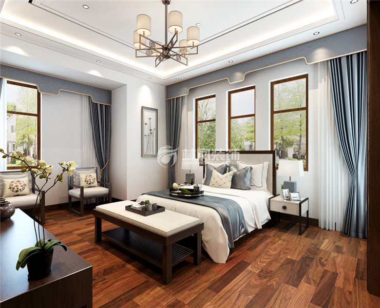 中糧隆璽-167平-新中式風(fēng)格-臥室1.jpg