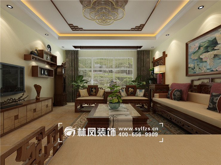 華發(fā)領南薈-158平-中式風格-客廳 02.jpg
