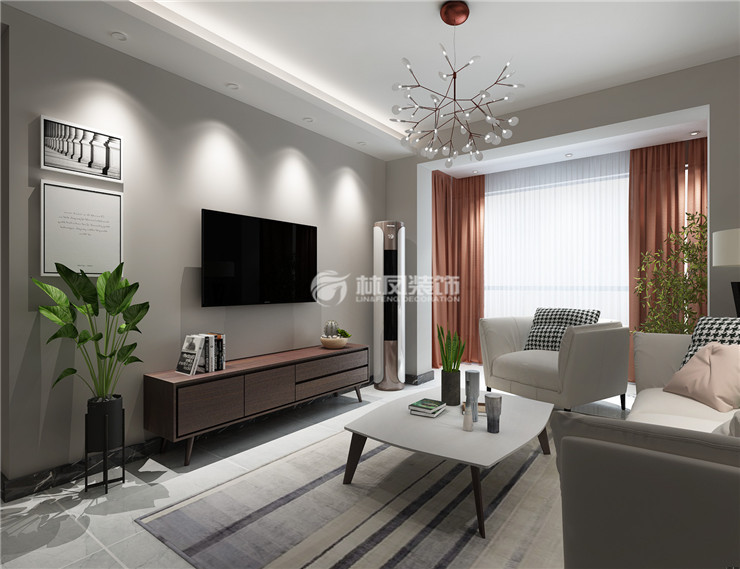 保利達江灣城-91㎡-北歐現(xiàn)代- 客廳 (1).jpg