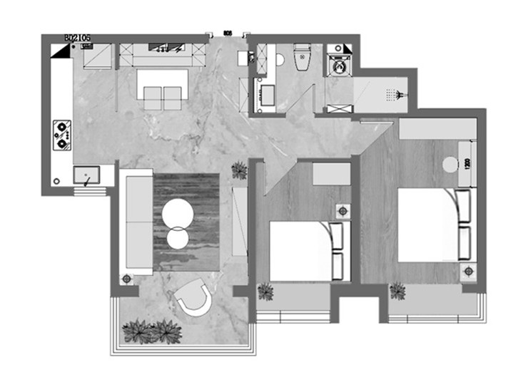 保利達江灣城-91㎡-北歐現(xiàn)代- 平面圖.jpg