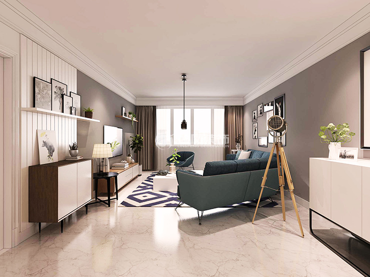 綠城全運村-125平北歐風格-客廳 (3).jpg