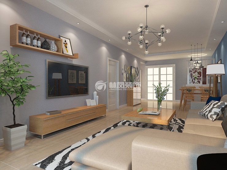 格林玫瑰灣-118平-現(xiàn)代風(fēng)格-客廳 (2).jpg