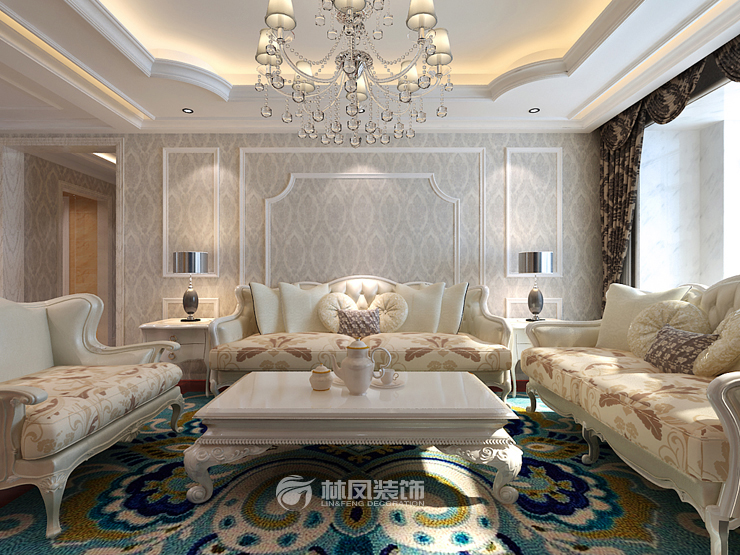 國(guó)際社區(qū)-140平米-法式新古典-客廳6.jpg