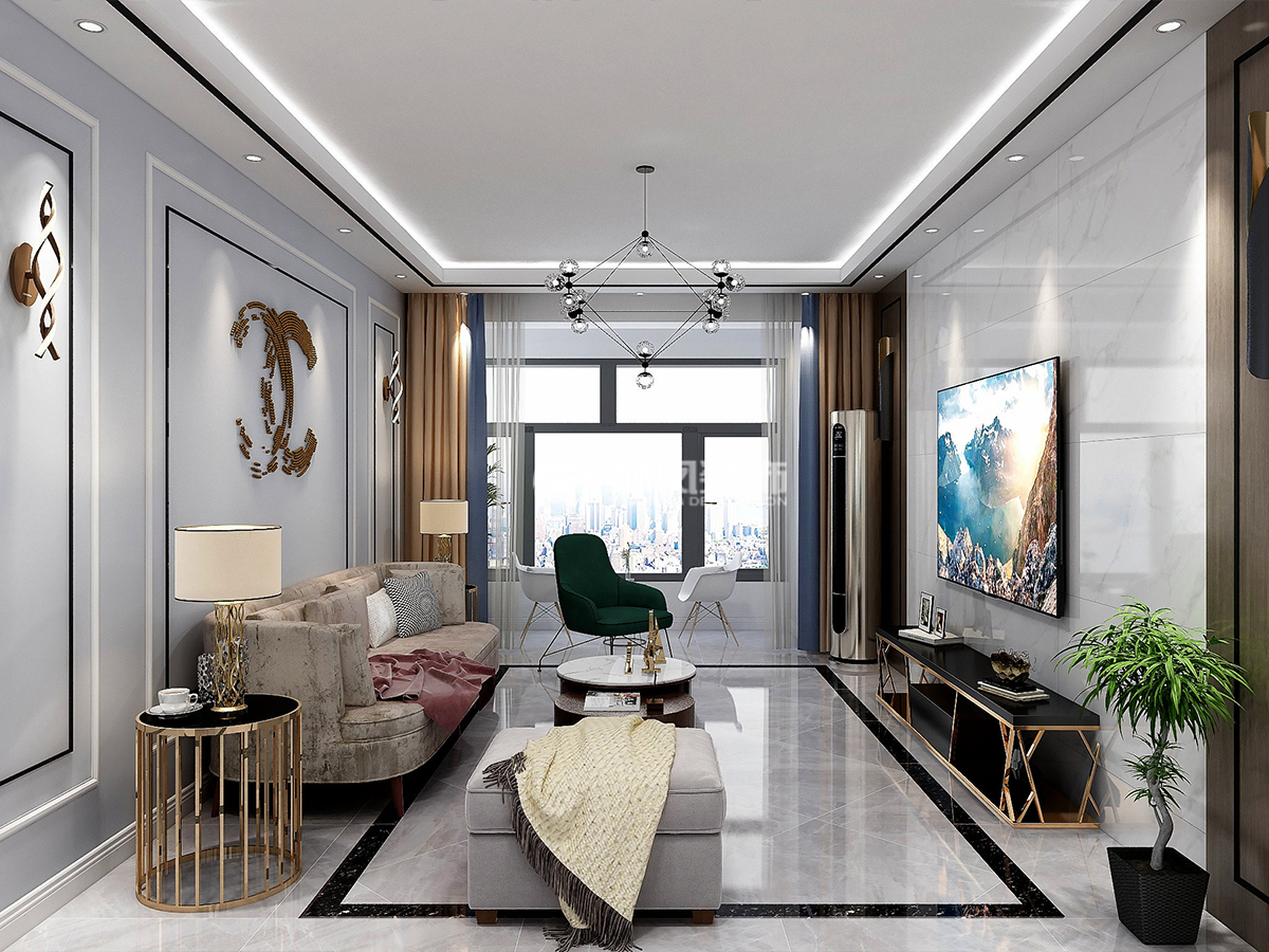 陽光100果嶺公館137平-現(xiàn)代簡(jiǎn)約-客廳 (5).jpg