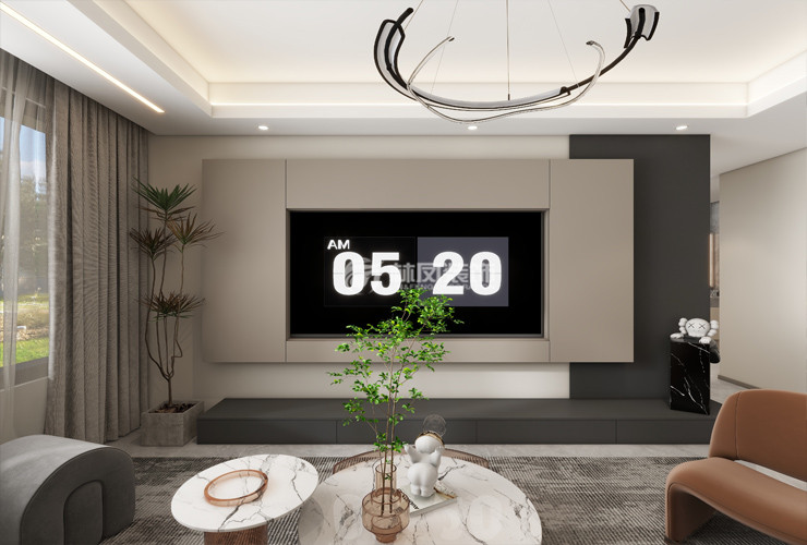 遠洋鯤棲府-105平-現(xiàn)代風(fēng)格-電視墻.jpg