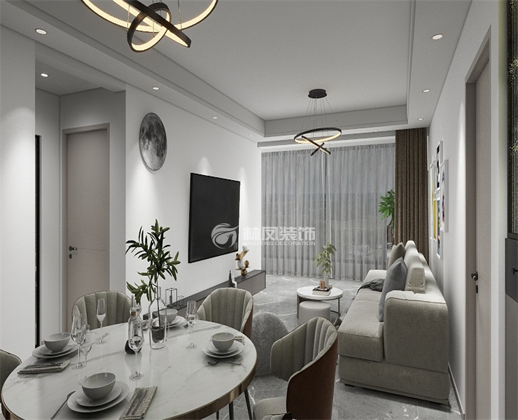 華潤靜安府135㎡ 現(xiàn)代風格 餐廳.jpg